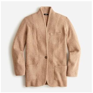 J. Crew cocoon sweater-blazer. New workout tags. Heather Mushroom, Large